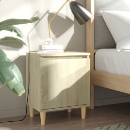 Bedside Table - ABBOTT Rowan 2 Piece Nightstand Sonoma Oak 40cm