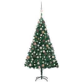 Artificial Pre-lit Christmas Tree with Ball Set Green 120 cm PVC