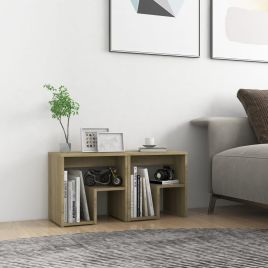 Bedside Table - DAWSON 2 Piece Nightstand Sonoma Oak 40cm