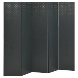 5-Panel Room Divider Anthracite 200x180 cm Steel