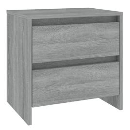 Bedside Table - GREENWOOD Nightstand Grey Sonoma 45cm