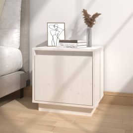 Bedside Table - DRYDEN Bea Nightstand White 40cm