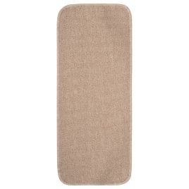 Anti Slip Stair Mats 15 pcs 60x25 cm Beige Rectangular