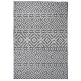 Outdoor Flatweave Rug 160x230cm Blue Stripes