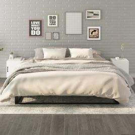 Bedside Table - LOWELL Flo 2 Piece Nightstand White 40cm