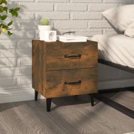Bedside Table - ROCKFORD Austin Nightstand Smoked Oak 40cm