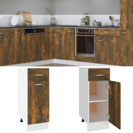 Drawer Bottom Cabinet Smoked Oak 30x46x81.5cm Engineered Wood