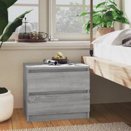 Bedside Table - BOLTON Nightstand Grey Sonoma 50cm