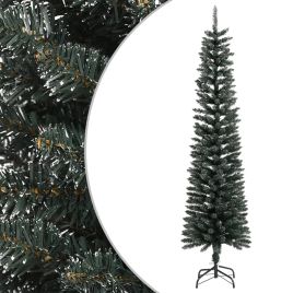 Nevis Artificial Slim Christmas Tree Stand Green 210cm PVC