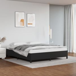 Bed Frame Black 180x200cm 6FT Super King Faux Leather