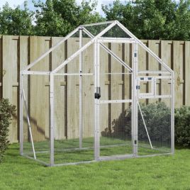 Aviary Silver 179x100x185 cm Aluminium