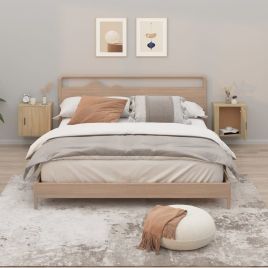 Bedside Table - COMO 2 Piece Nightstand Sonoma Oak 50cm