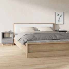 Bedside Table - RALEIGH Ray 2 Piece Nightstand Grey Sonoma 40cm