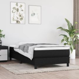 Box Spring Bed Frame Black 90x190cm 3FT Single Fabric
