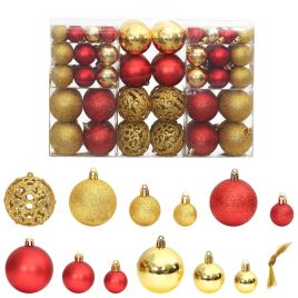 Roche Nevis Christmas Baubles 100 pcs Gold Wine Red 3 4 6cm