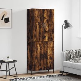 Highboard Smoked Oak 69.5x34x180 cm Engineered Wood