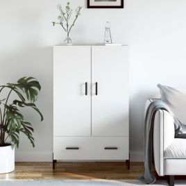Highboard White 69.5x31x115 cm Engineered Wood