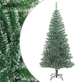 GLIMMERA Artificial Christmas Tree with Flocked Snow Green 180 cm