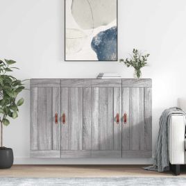 Wall Mounted Cabinets 2 Pieces Grey Sonoma Engineered Wood