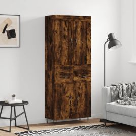 Highboard Smoked Oak 69.5x34x180 cm Engineered Wood