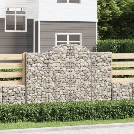 Arched Gabion Baskets 10 Pcs 200x30x140/160cm Galvanised Iron