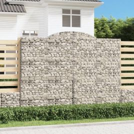 Arched Gabion Baskets 7 pcs 300x50x220/240 cm Galvanised Iron