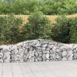 Arched Gabion Baskets 20 pcs 400x50x60/80 cm Galvanised Iron