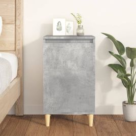 Bedside Cabinet - Concrete Grey Engineered Wood