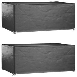Garden Furniture Covers 2 pcs 8 Eyelets 180x122x75 cm Rectangular