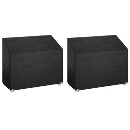 Garden Bench Covers 2 pcs 8 Eyelets 160x70x70/88 cm Polyethylene
