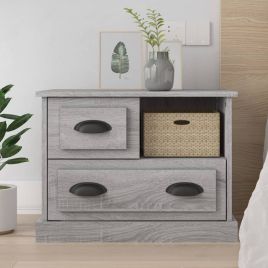 Bedside Table - ALAMEDA Nightstand Grey Sonoma 60cm