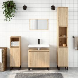 Bathroom Cabinet Sonoma Oak 58x33x60 cm Engineered Wood