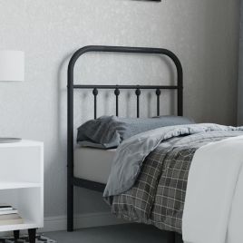 Metal Headboard Black 75cm