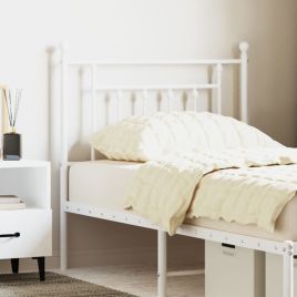 Metal Headboard White 80cm