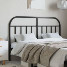 Metal Headboard Black 140cm