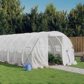Greenhouse with Steel Frame White 66 m2 22x3x2 m