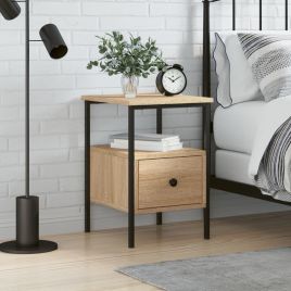 Bedside Table - PEMBINA Nightstand Sonoma Oak 34cm