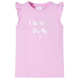 Kids' T-shirt with Ruffle Sleeves Lila 104