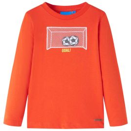 Kids' T-shirt with Long Sleeves Bright Orange 104