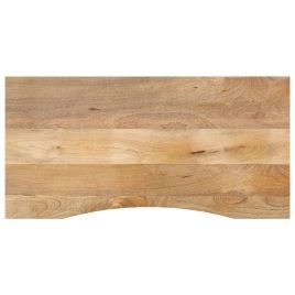 Desk Top with Curve 120x50x2.5 cm Solid Wood Rough Mango