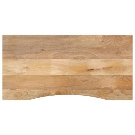 Desk Top with Curve 140x50x2.5 cm Solid Wood Rough Mango