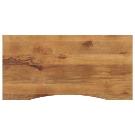 Desk Top with Curve 120x50x2.5 cm Solid Wood Rough Mango