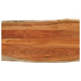 Table Top 100x60x2.5 cm Rectangular Solid Wood Acacia Live Edge