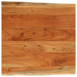 Table Top 40x40x3.8 cm Rectangular Solid Wood Acacia Live Edge