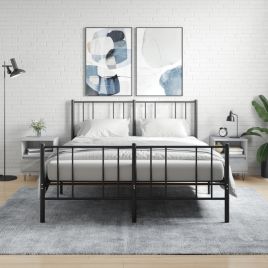 Bedside Table - PHOENIX Lou 2 Piece Nightstand Grey Sonoma 40cm