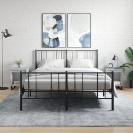Bedside Table - PHOENIX Hal 2 Piece Nightstand Concrete Grey 40cm