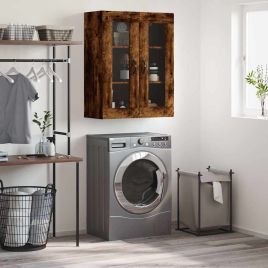 Wall Mounted Cabinet Smoked Oak 69.5x34x90 cm Engineered Wood
