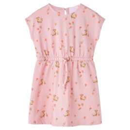 Kids' Dress with Drawstring Light Orange 116