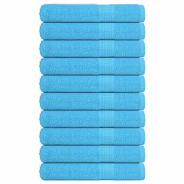 Sauna Towels 10 pcs Turquoise 80x200 cm 360 gsm 100% Cotton
