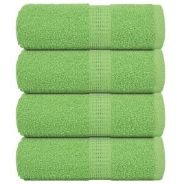 Guest Towels 4 pcs Apple Green 30x50 cm 360 gsm 100% Cotton
